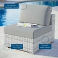 thumbnail image 6 of Modway Convene Outdoor Patio Armless Chair in Light Gray Gray, 6 of 7
