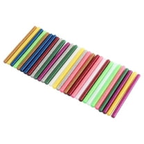 30pcs Assorted Color Glitter Hot Melt Glue Sticks for DIY Crafts and Decoration, 7MM Thickness, Mini Size Glitter Hot Melt Adhesive Glue Sticks for DIY Arts Crafts Repair Bonding(Multicolor,3.9x0.3")