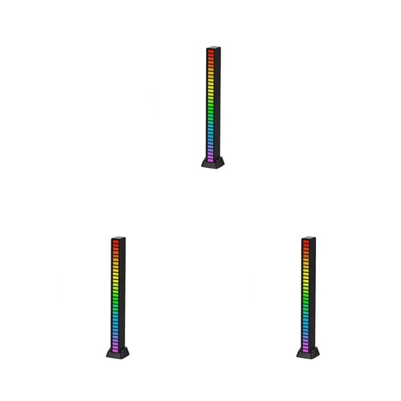 Yuarrent Luz recargable colorida RGB para juegos, Control de sonido activado por voz, lámpara inalámbrica tipo c, accesorio de iluminación Type1 NO1