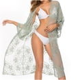thumbnail image 4 of Fesfesfes Ladies Cardigan Sexy Translucent Beach Cover Ups Weave Openwork Tassel Suspenders Beach Vacation Bikini Cover-Up, 4 of 4