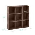 thumbnail image 3 of Best Choice Products 9-Cube Bookshelf, 13.5in Display Storage System, Organizer w/ Removable Back Panels - Walnut, 3 of 9