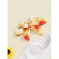 thumbnail image 6 of Musuos Baby Girls Summer Outfits 6M 12M 18M 24M White Short Sleeve T-Shirts + Skirted Suspender Shorts Set Toddler Clothes, 6 of 10
