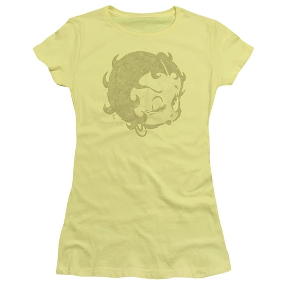 Betty Boop Hey There S/S Junior Women's T-Shirt Sheer Banana