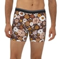 thumbnail image 2 of Cauagu Sunflowers Print Men's Boxer Briefs, Funny & Cute Underwear Elastic Waistband Briefs Ideal Gift for Men,1-Pack, 2 of 7