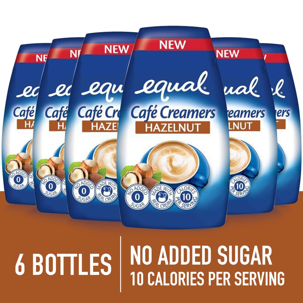 Equal Cafe Creamers Hazelnut, LowCalorie Coffee Creamer, 1.62 Fl Oz (6