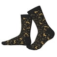 thumbnail image 2 of Pofeuu Christmas Gold Deers1 Print Crew Socks, Adult Running Hiking Socks for Youth and Adult, 2 of 7