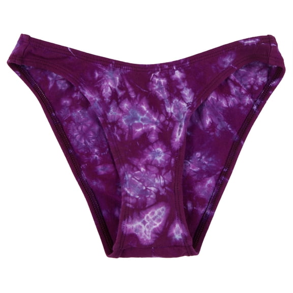 Purple Crinkle Tie Dye Bathing Suit Bottom