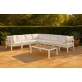 thumbnail image 2 of Meridian Furniture Nizuc White Outdoor Patio Modular Sectional, 2 of 9