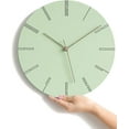 thumbnail image 4 of Modern Minimalist Silent Wall Clock Green Pastel Collection, 4 of 4