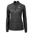 thumbnail image 2 of Women's Cutter & Buck Black Cal Poly Mustangs Traverse Camo Quarter-Zip Pullover Top, 2 of 3