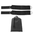 thumbnail image 1 of par de equipos de protección para entrenamiento de cinta de tobillo con hebilla de anillo en forma de ejercicio de resistencia deportiva (embalaje de bolsa de almacenamiento en negro, plateado y, 1 of 8