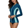 thumbnail image 6 of Charmo Womens Rash Guard Shirt Long Sleeve Raglan Sun Protection Swim Shirt Bathing Suit UPF 50, 6 of 7