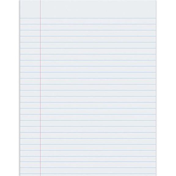 8.5 x 11.375 in. Writing Paper Rule - 500 Sheets Per Pack - 2 Reams