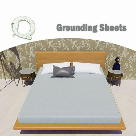 Grounding Sheets Soft Breathable Fabric for Better Sleep Stress Reduction Energy Balance Easy Care Machine Washable for Home Use