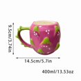 thumbnail image 4 of Taza de cerámica realista de fruta de dragón: taza creativa de frutas y verduras for regalos únicos y decoración del hogar, 4 of 4