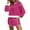 Rose red, variant on Womens Sweatsuits 2 Piece Set Crewneck Sweatshirts High Waisted Skort Skirts Tennis Running Tracksuits Shorts Sets