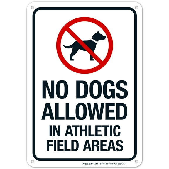No Dogs Allowed In Athletic Field Areas Sign,