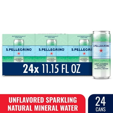 S.Pellegrino Sparkling Natural Mineral Water, 267.6 fl oz, 24 Cans