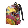 thumbnail image 1 of Saiise Beautiful African Woman Print Laptop Backpack - Adjustable Shoulder Straps, Water-Resistant, Large Capacity, Stylish Design, Unisex for School, Office, Travel-Medium, 1 of 5