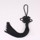 thumbnail image 1 of 1 pieza de borla china de seda hecha a mano con nudos chinos hechos de seda satinada para decoración de puertas y coches, artesanía (negro), 1 of 5