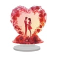 thumbnail image 2 of Letrero decorativo de acrílico plano 2D con forma de corazón Macarena para mesa de San Valentín 22 cm x 25 cm, 2 of 8