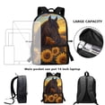 thumbnail image 5 of Uorisanigo Sunflower Horse 17 inch School Backpack Bag for Boys Girls 6-12 Year, Multifunctional Back to School Bag, Elementary Kindergarten Casual Basic Bookbag, 5 of 6