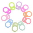 thumbnail image 2 of Paquete de 10 adaptadores de clip de soporte para chupete con anillo de botón de silicona para anillos, 2 of 8