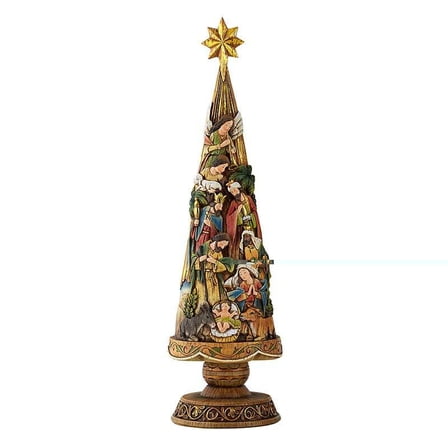 Tiered Holy Family Nativity Scene Christmas Tree Advent Statue Decor 21 In