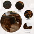 thumbnail image 5 of Brown Marble Table Cloth Waterproof Tablecloths, Gold Abstract Vintage Modern Ombre Art Tablecloth Dining Table Cover for Kitchen Party Tabletop Outdoor, Rectangle Tablecloth 54x108 Inch, 5 of 9