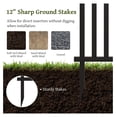 thumbnail image 3 of Garden Fence 2 Panels, 80”L x 37.5”H Outdoor Privacy Screen w/Sharp Ground Stakes, Protective , Fence, Vinyl Picket Fence Garden Fencing for Yard Patio, Animal Barrier Black, 3 of 6