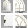 thumbnail image 4 of Farmhouse Window Pane Mirror, Large Decorative White Wall Mirror for Living Room Kitchen Entryway, 24 L x 34 (White Frame with Brown), 4 of 8