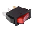 thumbnail image 2 of TICFOX 100 piezas interruptor basculante ABS 3 pines alternar encendido apagado 2 posiciones 125/250 V Set Kit para máquina(rojo), 2 of 8