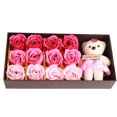 thumbnail image 3 of 12pcs Teddy Bear Rose Flower Valentine's Day Romantic Gift with Box (Pink), 3 of 4
