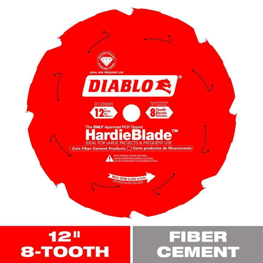 DIABLO Saw Blade 12" x 8Tooth Polycrystalline Diamond Tipped Fiber