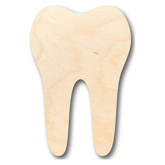 Unfinished Wood Tooth Shape - Tooth Fairy - Dentist - Craft - up to 46" DIY 3" / 1/8"