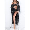 thumbnail image 3 of Women‘s Satin Silk Sleepwear Robe Babydoll Lingerie Nightwear Pyjamas Plus Size, 3 of 5