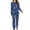 Blue, variant on Besolor Pajamas for Women Sleepwear Casual Star Printed Crewneck Long Sleeve Tops and Pants Loungewear Sets Pjs