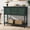 Green, variant on HLR Console Table with 2 Drawers, Retro Entryway Table with 2 Door Cabinets and Open Storage Shelf, Red