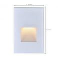 thumbnail image 3 of 65/405-Nuvo Lighting-120V 3W 1 LED Outdoor Vertical Step Light in Utility Style-3 Inches Wide by 1.63 Inches High-White Finish, 3 of 10