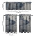 thumbnail image 5 of Blue Color Block Kitchen Curtain Valance 3 Piece Set Short Curtain Sink Window Decor 36 Inch Small Window Treatment Tier 27.5x36 Length, 5 of 5