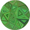 thumbnail image 1 of Ahgly Company Machine Washable Indoor Round Transitional Neon Green Area Rugs, 4' Round, 1 of 7
