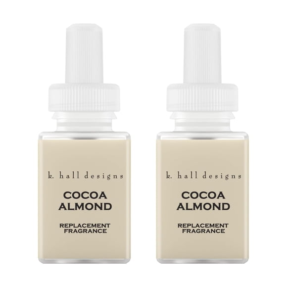 Recambio con aroma a cacao y almendras para el hogar de Pura K. Hall Designs, paquete de 2