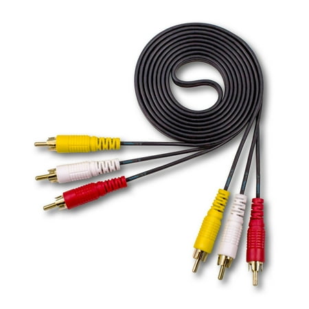 Simyoung 3 RCA TO 3 RCA VIDEO/AUDIO CABLE STANDARD SERIES 3 RCA Male to 3 RCA Male Audio Video 15FT Cable