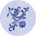 thumbnail image 1 of Ahgly Company Machine Washable Indoor Round Transitional Lavender Blue Area Rugs, 6' Round, 1 of 7
