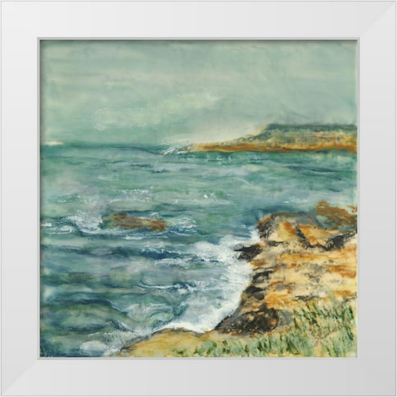 Shanti, Shima 20x20 White Modern Wood Framed Museum Art Print Titled - So Close Away From You