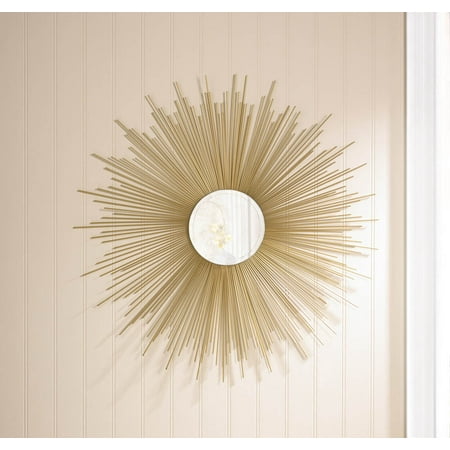Round Mirror Wall Art, Iron Gold Framed Wall Mirrors Large For Living Room - Walmart.com