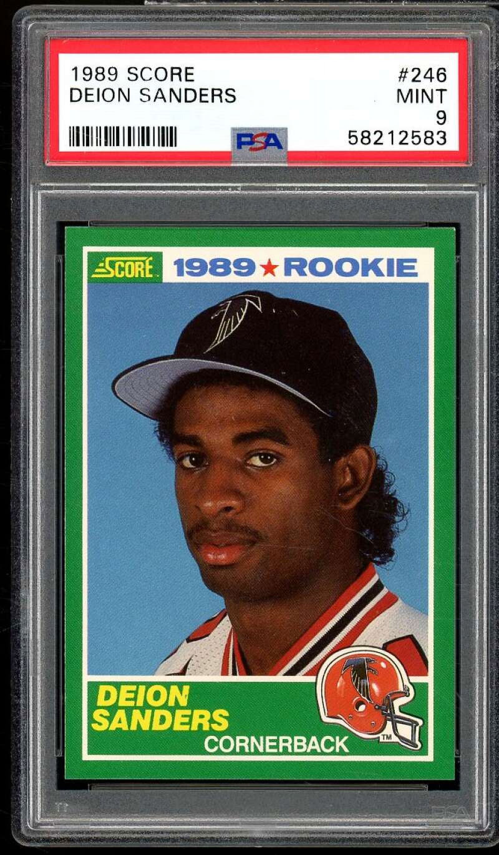Deion Sanders Rookie Card 1989 Score #246 PSA 9