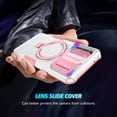thumbnail image 6 of for Samsung Galaxy S20 FE Case with Camera Sliding Cover, [Compatible with MagSafe] with Magnetic Ring Kickstand, Military Grade Heavy Duty Protection Phone Case for Galaxy S20 FE, Pink + White, 6 of 10
