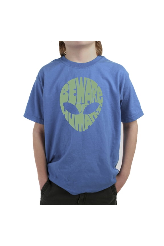Boy's Word Art T-shirt - Beware of Humans