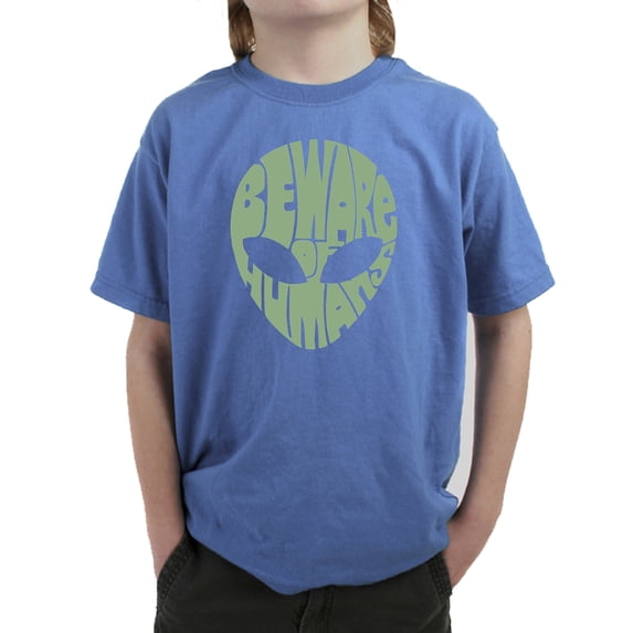 Boy's Word Art T-shirt - Beware of Humans